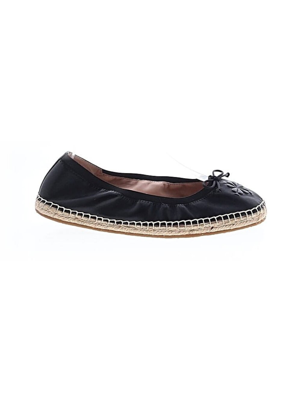 Kate Spade Clubhouse Espadrille Flats – Black Leather – Size 7.5 - Picture 2 of 8